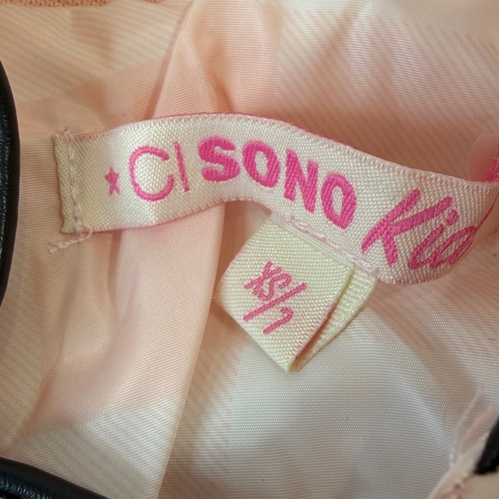 Pink and white watercolor Quilted Hooded Kids Jacket Girl’s XS 7 New with tag - Picture 4 of 10